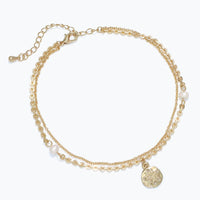 Gold Sand Dollar Anklet