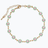 Mint Flower Anklet