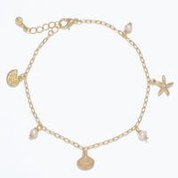 Gold Sea Life Anklet