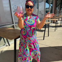 Gail Short Sleeve Midi Dress