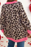 Barbie Pink & Leopard over-sized Fuzzy Cardigan

