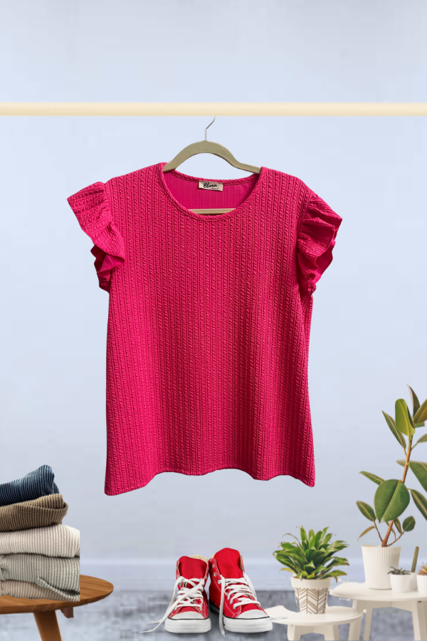 Ruffle Sleeve Blouse