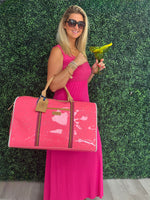 Fuchsia Smocked Maxi Dress
