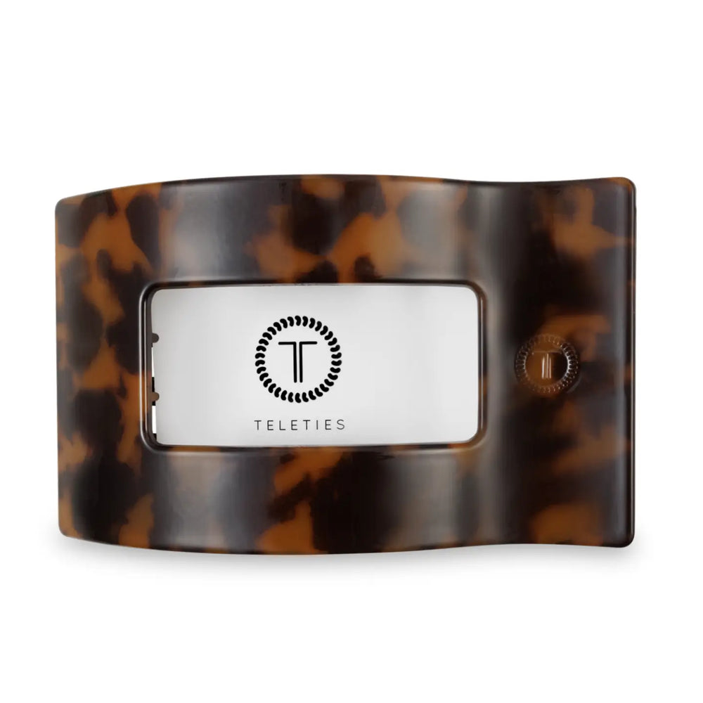 Teleties Tortoise Flat Rectangle Hair Clip