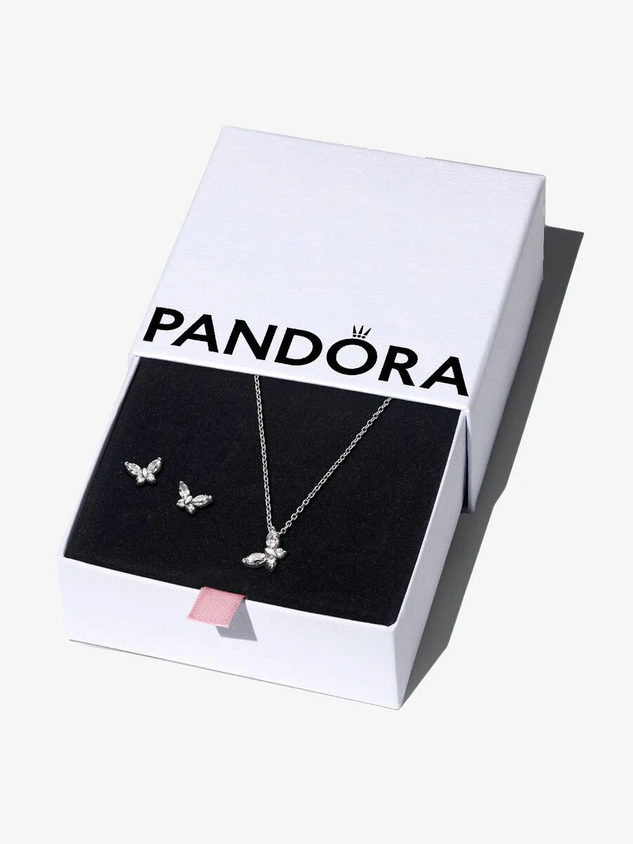 Pandora Sparkling Butterfly Jewelry Gift Set