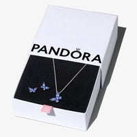Pandora Sparkling Blue Butterfly Jewelry Gift Set