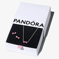 Pandora Sparkling Pink Bow Jewelry Gift Set