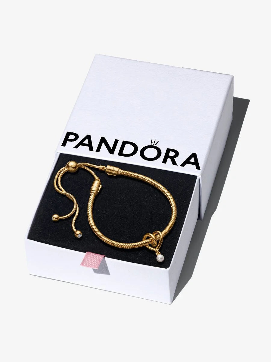 Pandora Golden Heart Bracelet Gift Set