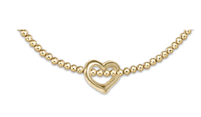 enewton Classic Gold 2.5mm Bead Bracelet - Love Gold Charm