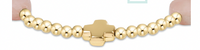 Enewton Pink Opal Signature Cross Admire Gold Pattern 3mm Bead Bracelet