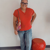 Urban Ribbed Short Sleeve Top