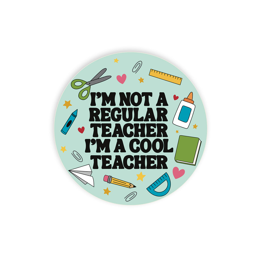 Cool Teacher Vinyl Sticker