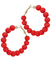 Clay Ball Hoop Earrings
