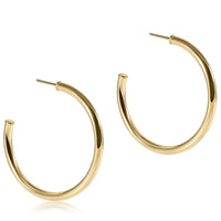 enewton Round gold 1.5" Post Hoop - 3mm - Smooth