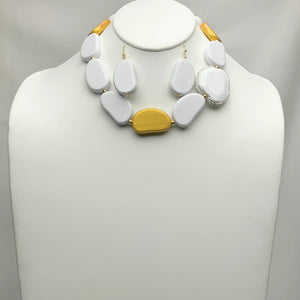 Chunky Wooden Earrings & Necklace Set ALL SALES FINAL