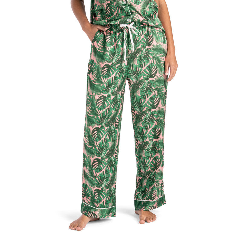 Hello Mello Aloha Bed Beauty Sleep Satin Pajama Pants