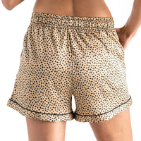 Hello Mello Ooh la Leopard Beauty Sleep Satin Pajama Shorts