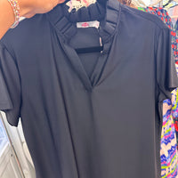 Pleated Collar Polo