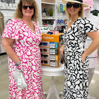 Abstract Maxi Babydoll Dress