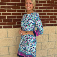 Julie Split Neck Shift Dress