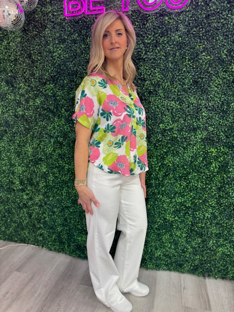 Spring Fling-Long Back Top