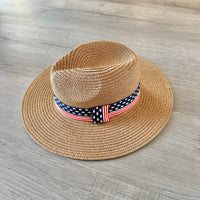 American Flag Straw Hat
