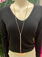 Rhinestone Drawstring Necklace
