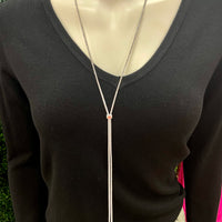 Rhinestone Drawstring Necklace