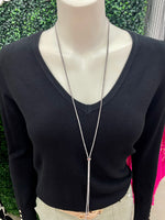Rhinestone Drawstring Necklace
