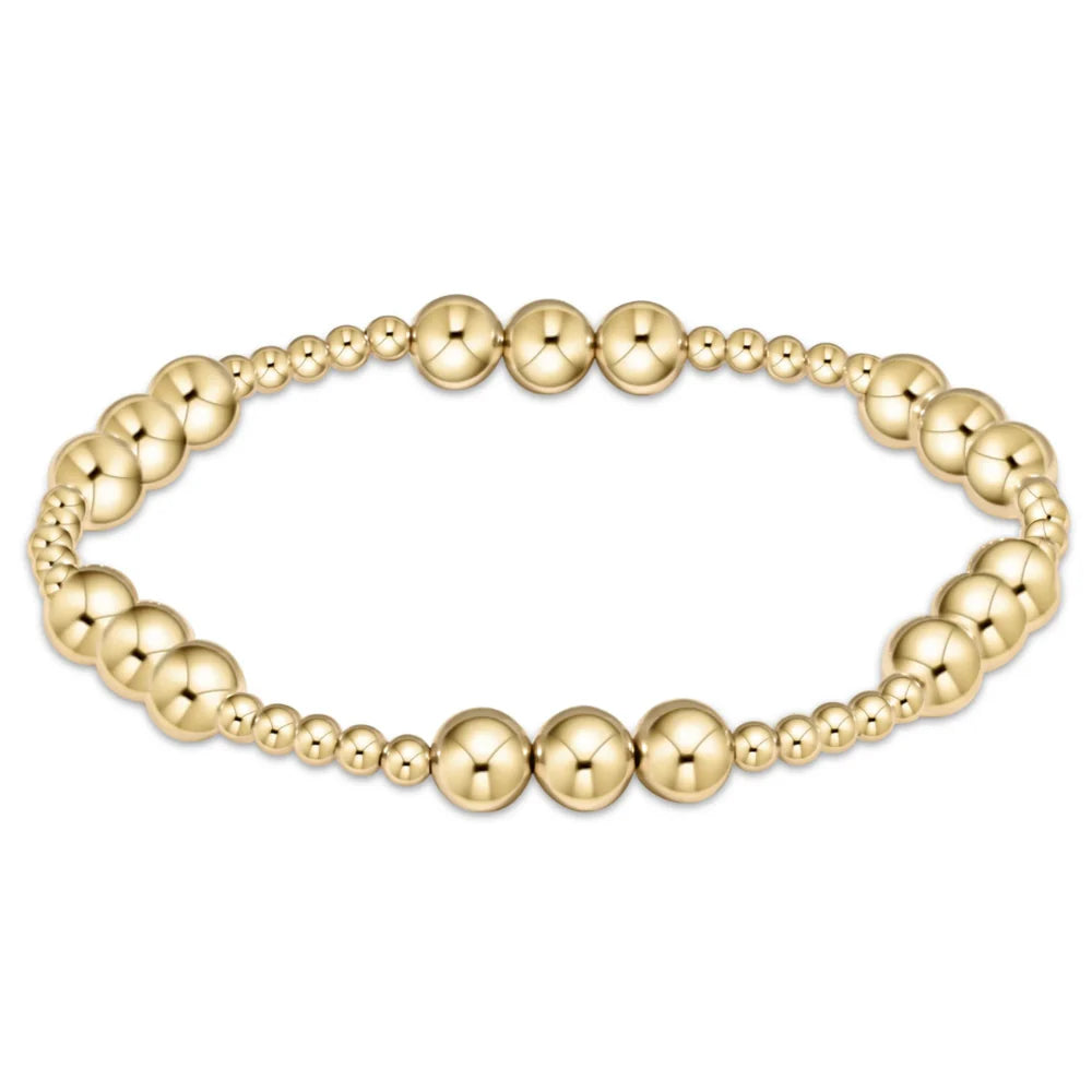enewton Classic Joy Pattern 6mm Bead  Bracelet - Gold