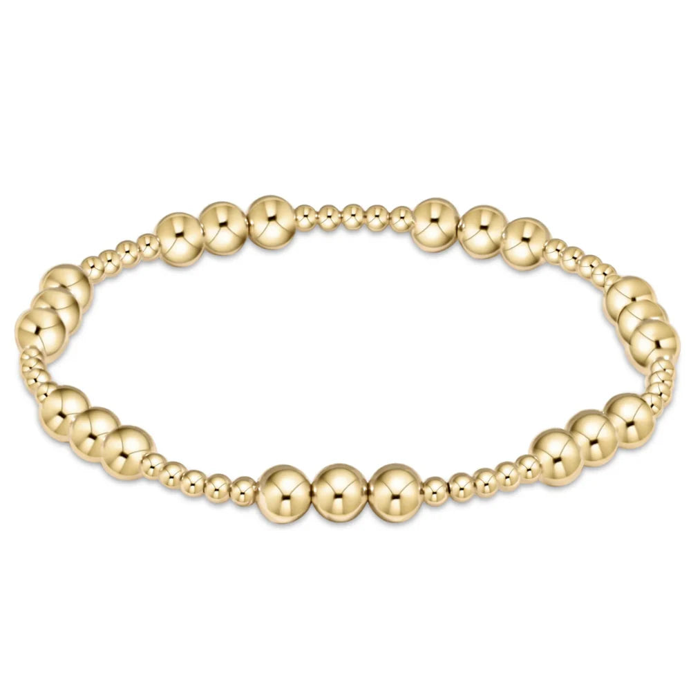 enewton Classic Joy Pattern 5mm Bead Bracelet - Gold