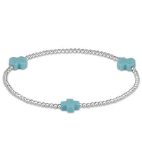 Enewton Signature Cross Sterling Pattern 2mm Bead Bracelet