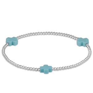 Enewton Signature Cross Sterling Pattern 2mm Bead Bracelet