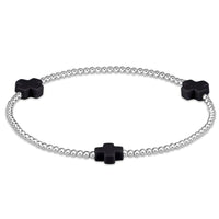 Enewton Signature Cross Sterling Pattern 2mm Bead Bracelet