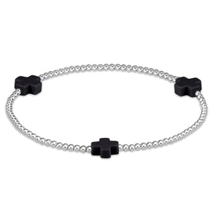 Enewton Signature Cross Sterling Pattern 2mm Bead Bracelet