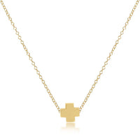 enewton 16" Necklace Gold - Signature Cross Gold