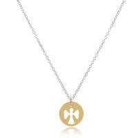 enewton 16" Necklace Sterling Mixed Metal - Guardian Angel Gold Disc