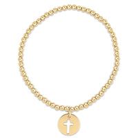 enewton Classic Gold 3mm Bead Bracelet - Blessed Gold Disc