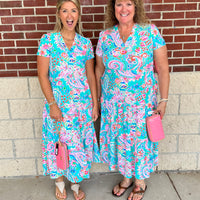 Gail Short Sleeve Midi Dress