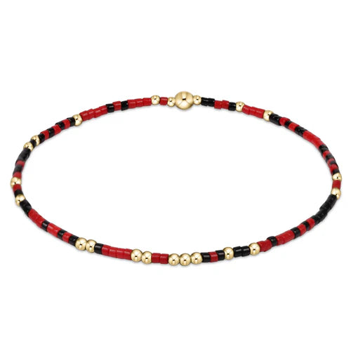 enewton Gameday Hope Unwritten Bracelet in Bright Red & Onyx