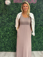 Mocha Smocked Maxi Dress
