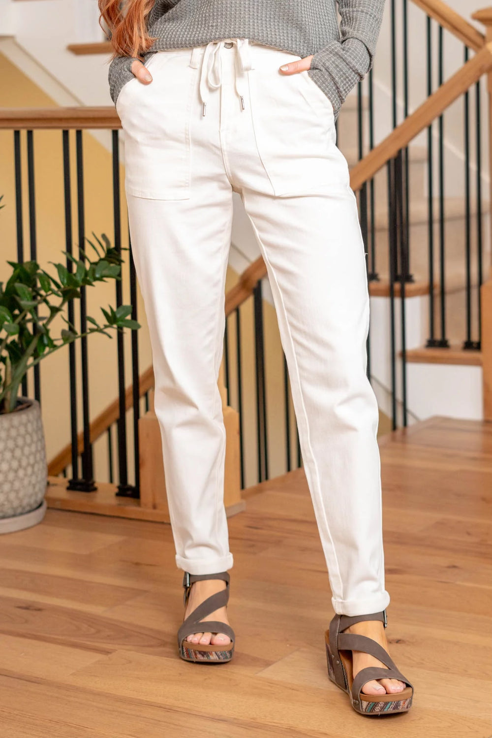 Judy Blue HW Garment Dyed Cuffed Jogger