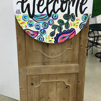 Paisley Floral Welcome Door Hanger