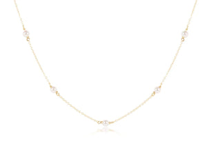 enewton 17" Chocker Simplicity Chain Gold - 4mm Pearl