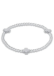 enewton Signature Cross Sterling Pattern 3mm Bead Bracelet - Sterling Silver