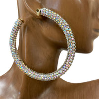 Rhinestone Hoop Earrings
