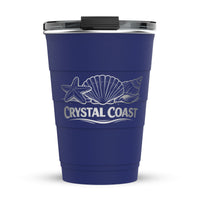 CRYSTAL COAST 16oz Stainless Steel Usable Stackable Tumbler-PIRANI LIFE (Pink & BLue)

