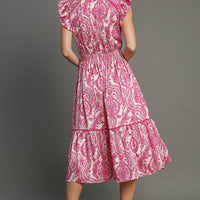 Paisley Print Midi Dress