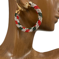 Rhinestone Hoop Earrings
