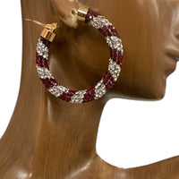 Rhinestone Hoop Earrings